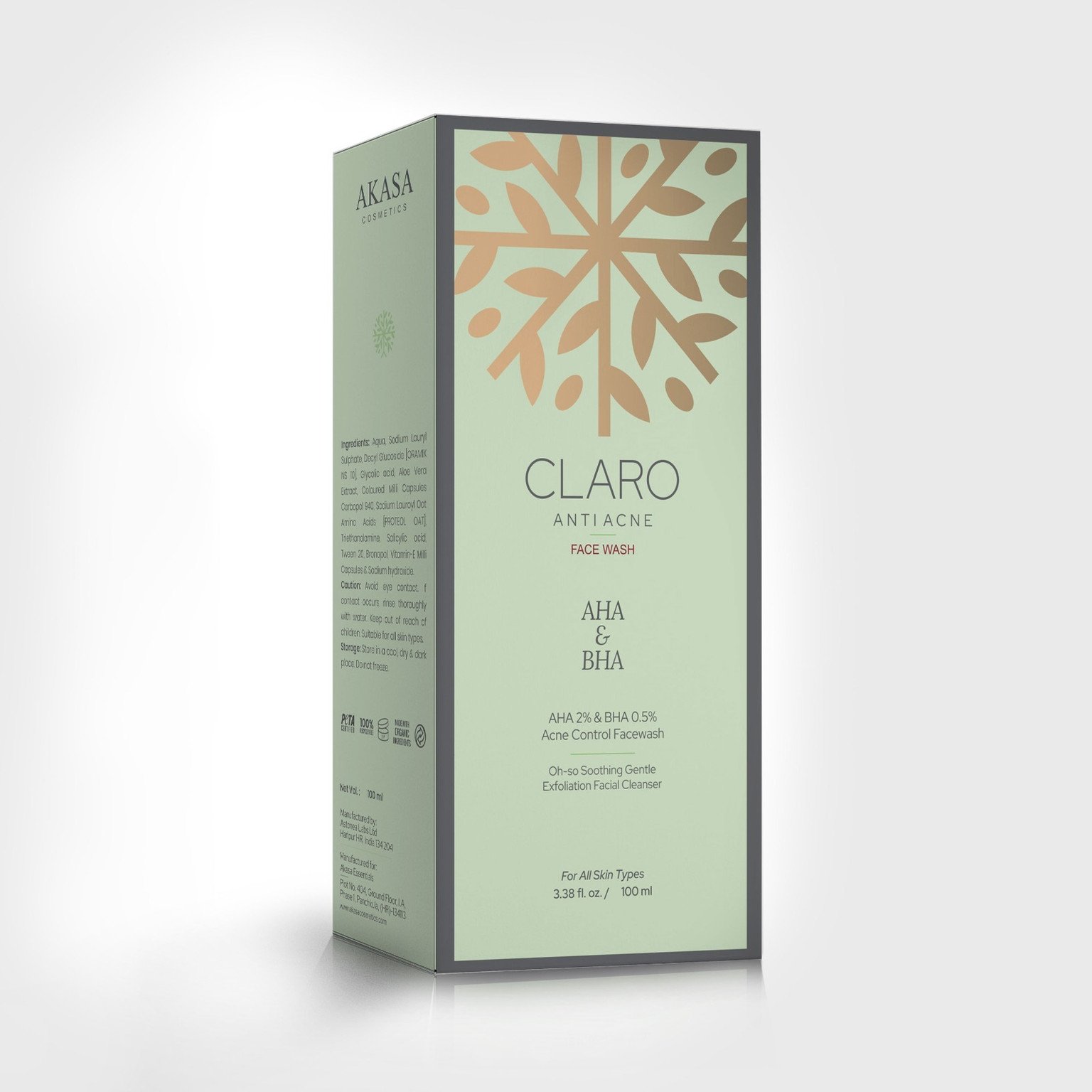 Claro Akasa Anti-Acne Face Wash (AHA & BHA)